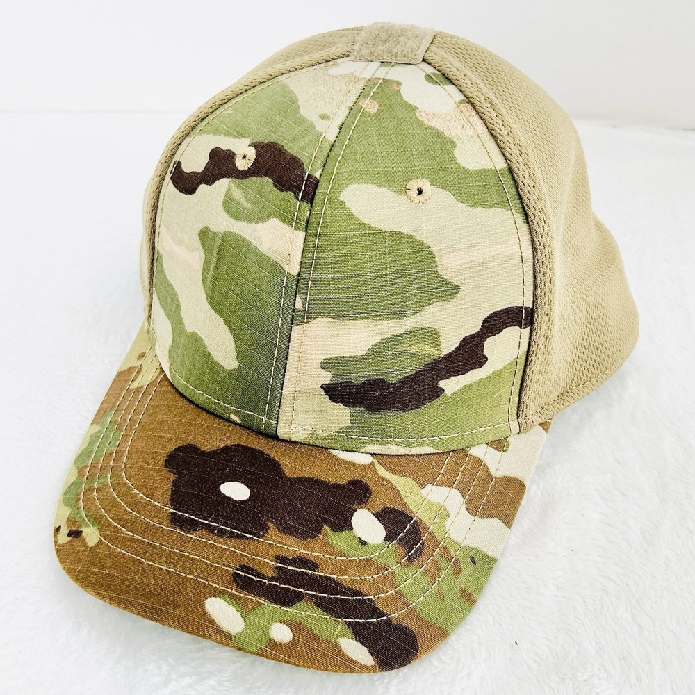 Condor Woodland Camo Hunting Hat Cap Stretch Flex S/M Green Outdoors Hiking